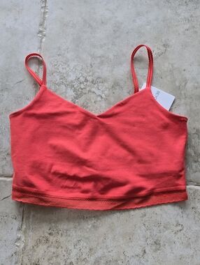 Beyond Yoga Red/Orange Cropped Cami Tank Top